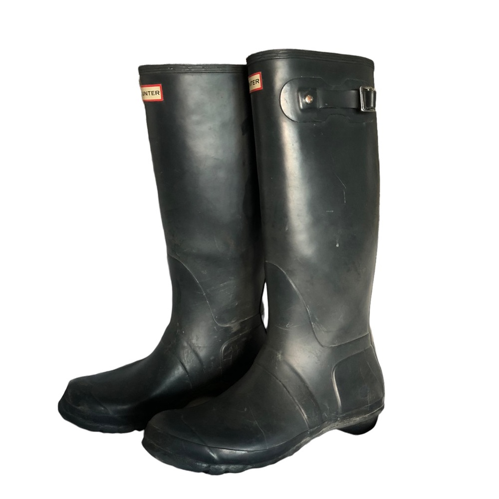Hunter Original Tall Rain Boots Matte Black Women's Size 11